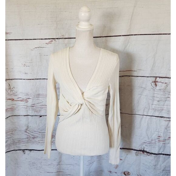 Frame Wrap Front Sweater Size Medium - Picture 3 of 9